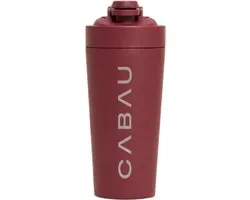 Cabau – Bloom Shaker Thermo – Cherry – RVS Shakebeker 600 ml – Dubbelwandig, Houdt Shakes Warm & Koud – Lekvrij, BPA-vrij & Klontvrij Mixen – Eiwitshaker – Jouw Post-Workout Ritueel