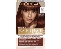 L'Oréal Paris Excellence Universal Nudes Universeel Donker Rood 4UR - Permanente Haarkleuring Zonder Ammoniak