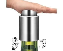 SAVEUR ET DEGUSTATION 2X RVS Vacuum Pomp Wijnstopper - Wijnstop / Flessenstop Voor Wijn - Wijnfles afsluiter