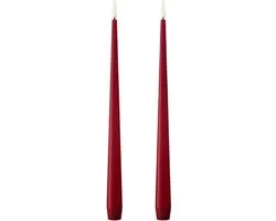 Ester & Erik Led Taper kaars 30cm winter berry set van 2