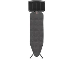 Brabantia Planche à repasser B - avec repose-fer pour générateur à vapeur solide - 124x38 cm - Denim Black