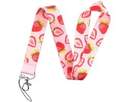Keycord | 48 CM | Lanyard | Sleutelkoord | Aardbei