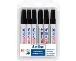 ARTLINE 70 NEAT Kit de Marqueurs Permanents - 6 pièces - Noirs