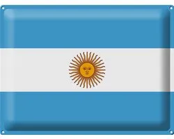 Blechschild Flagge Argentinien 40x30cm Flag of Argentina