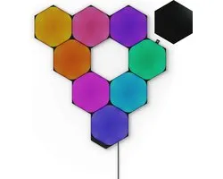 Nanoleaf Shapes Black Hexagons Starterkit - Slimme Verlichting - 9 LED Panelen - Siri, Google, Alexa Compatibel