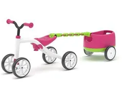 Chillafish Quadie + Trailie véhicule pour enfants / draisienne avec trailier, rose