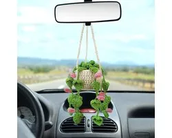 Plante suspendue au crochet pour voiture – Accessoires décoratifs Boho faits main