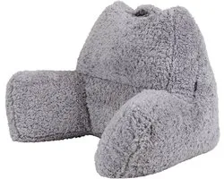 icon - Zitzak Leeskussen - Fluffy Pluche Teddy - Grijs