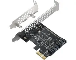 I PCI Express SATA (PCIe), 2-port SATA III 6Gbps extension for Windows 10/7/8/XP/Vista/Linux etc. Support - ShopVlot