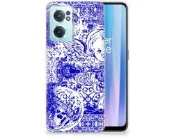 Silicone Back Case OnePlus Nord CE 2 5G Angel Skull Blauw
