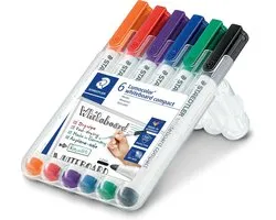 STAEDTLER Lumocolor whiteboard compact - Box met 6 kleuren