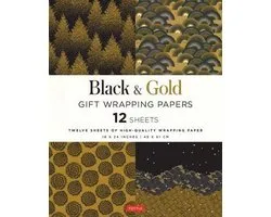 Black and Gold Gift Wrapping Papers 12 Sheets of HighQuality 18 x 24 inch Wrapping Paper