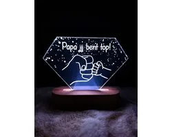 Vaderdag lampje - Vaderdag cadeau met tekst - Cadeau voor papa - Geschenk - Kado - Verjaardag - Vaderdag Cadeau - Vaderdag cadeautjes - Vaderdag kados - Vaderdag geschenk - Vaderdag cadeaupakket - Vaderdag pakket - Vaderdag cadeautje voor hem