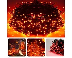 Cheqo® Kerstverlichting - Kerstboomverlichting - Kerstlampjes - Sfeerverlichting - LED Verlichting - Voor Binnen en Buiten - Tuinverlichting - Feestverlichting - Lichtsnoer - Rood - 6M - 80 LED's - Timer - 8 Lichtfuncties