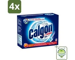 Calgon - Wasmachinereiniger - Tegen Kalkaanslag / Wasmiddelresten / Geuren - 55 Tabletten - Voordeelverpakking - 4 stuks - Wasmachine reiniger - Kalkverwijderaar