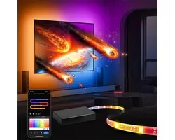 Tv Lichtstrip - Sfeerverlichting Led - Entertainment Ervaren - Synchroniseert Met Beeld - 50-70 Inch - Meerdere Kleuren