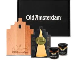 Old Amsterdam Treat Box – Kaaspakket met Classic, Chutneys & Borrelplank – Borrelpakket – Cadeau Vader