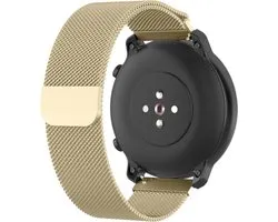 Bracelet milanais Strap-it 20mm - bracelet de montre smartwatch de luxe adapté pour Samsung Galaxy Watch 42mm / Active / Active2 - 40 & 44mm / Galaxy Watch 3 41mm / Gear Sport - Amazfit Bip / GTS 1-2-3-4 / GTR 42mm - Champagne