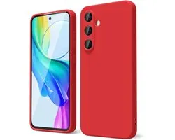 Shockproof Backcover - Liquid Silicone Soft Hoesje - Geschikt voor: Samsung Galaxy A54 - Rood
