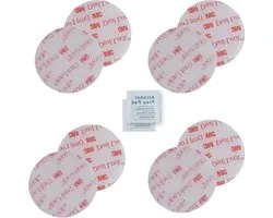 8X 3M Dual Lock Adhesive Tape Thin Extra Strong Waterproof Removable High Performance Velcro Pads - Diameter 48 mm