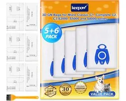 Vacuumzakken en Filters voor 3D Efficiëntie, Geschikt voor C1, C2, C3, S2000, S5000 en S8000 Series, Inclusief 3 Motorbeschermfilters en 3 Uitlaatfilters - 9917730 KEEPOW