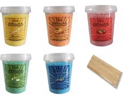 Bakiez Sugar Candy Sugar Fruit Mix [fraise/pomme/banane/myrtille/orange] - 5 fois 400 grammes - avec bâtonnets gratuits