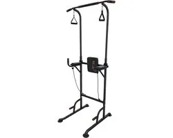 Fitby Pull Up Station - Krachtstation - Pull Up Bar - Dip Station - Optrekstang - Home gym - Fitness - Hoogte Verstelbaar - Zwart