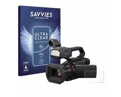 Savvies - Screenprotector voor Panasonic HC-X1500 - Folie Beschermfolie transparant 6 Stuks