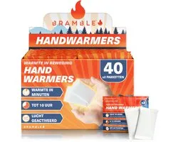Bramble 80 chauffe- Chauffe-mains-poches et gants pour le Vélo, la Marche, les spectateurs de Voetbal - 10 heures de chaleur
