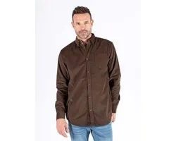 Blouse 600231 bruin uni corduroy Storm - maat XL
