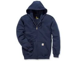 Carhartt K122 Midweight Zip-Front Hooded Sweatshirt - Original Fit - New Navy - L (valt als XL)