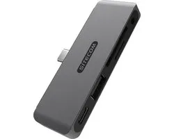 Sitecom - 5 in 1 iPad Multiport hub - Voor alle USB-C iPads - SD + MicroSD 104MB/sec