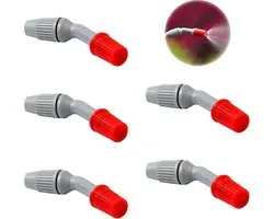 5 têtes d'arrosage en plastique, accessoires d'arrosage de jardin, pièces de rechange pour arroseurs, pour l'arrosage et le nettoyage