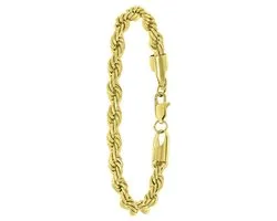Lucardi Dames Ahava armband - Staal - Armband - Cadeau - 20 cm - Goudkleurig
