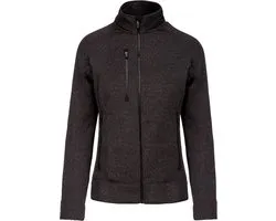 Kariban Heather damesvest met rits K9107 - Dark Grey Melange - L