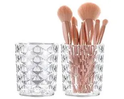 Crystal Make-up Borstel Houder - Acrylic Cosmetische Organizer voor Eyeliners en Wenkbrauw Potlood - Desktop Decoratie en Opslag