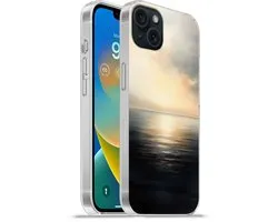 Coque de téléphone compatible avec iPhone 15 Plus - Soleil - Horizon - Mer - Coque en Siliconen