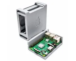 Behuizing Geschikt voor Raspberry Pi 3B / 4B – Apple Power Mac G5 Mini Design – Compacte Mini PC Behuizing – Zilver