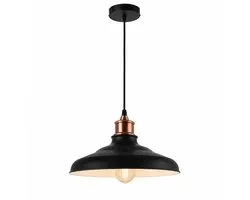 GTV Decor Loret L Hanglamp - Zwart/Koper - E27 - Ø34,8 cm