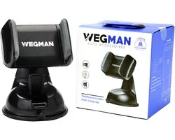 Wegman Telefoonhouders Auto met Zuignap - Dashboard en Raam - Universeel voor alle Telefoons - GSM Houder Auto - Telefoonhouder Auto - Phone Holder Car - Auto Accessories - Zwart