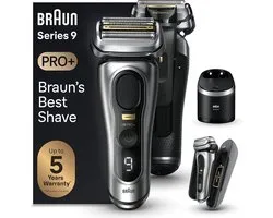 Braun Series 9 Pro+ 9577cc - Scheerapparaat - SmartCare Center - PowerCase - Wet & Dry - Zilver