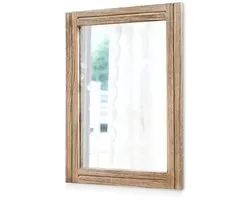 Miroirs muraux rustiques AAZKKANG, miroir rectangulaire avec cadre en bois, 50 x 40 cm, miroir décoratif pour chambre à coucher, salle de bain