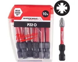 Milwaukee Shockwave Impact Duty™ schroefbits CD Tic Tac PZ2 x 50 mm (10 stuks) - 10 stuks - 4932430866