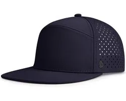 AOPREL Baseball Cap Flat Brim Adjustable Snapback Hats Trucker Mesh Performance Hat for Hip Hop Sports Workout Navy - ShopVlot