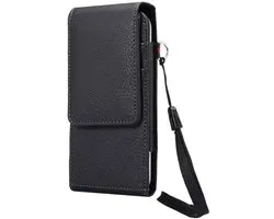 Holster Case Belt Clip Rotary 360 with Card Holder and Magnetic Closure voor E-TEL M4 ELEGANT (2020) - Black