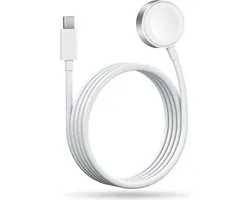 Otronica Draadloze Lader Geschikt voor Apple Watch Oplader - Snel Lader (Type C) Geschikt voor Apple Watch 1 / 2 / 3 / 4 / 5 / 6 / 7 / 8 / 9 / SE / Ultra - USB C Oplaadkabel (1 meter) - Wit