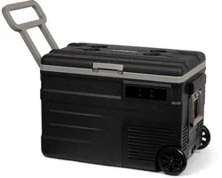 Steamy-E Glacière électrique à compresseur à Roller Zone sur Roues - Zone - 45 litres - 12V et 230V - pour voiture et camping - Zwart