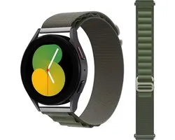 FFO2World Smartwatch Alpine Loop Nylon Sport Strap 20mm - Vert - Bracelet de montre milanais de Luxe adapté pour Samsung Galaxy Watch 7/6/5 / Pro / 4/3 / Active 2 - Polar Ignite / Unite – Huawei