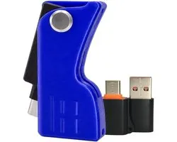 Étui de protection pour YubiKey avec porte-clés et adaptateur, compatible avec YubiKey 5 NFC et 5C NFC, antichoc, coque de protection (sans clé de sécurité)