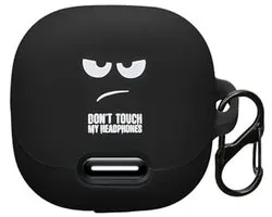Étui pour écouteurs compatible avec Anker Soundcore Liberty 4 NC - Protection d'écouteurs Blanc/Noir - Geen Aanraken mijn Hoofdtelefoon